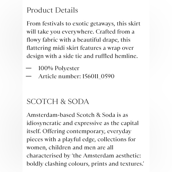 Scotch & Soda “aloha Hula” wrap midi skirt! Animal print! Tiered ruffles Size M - Picture 12 of 16